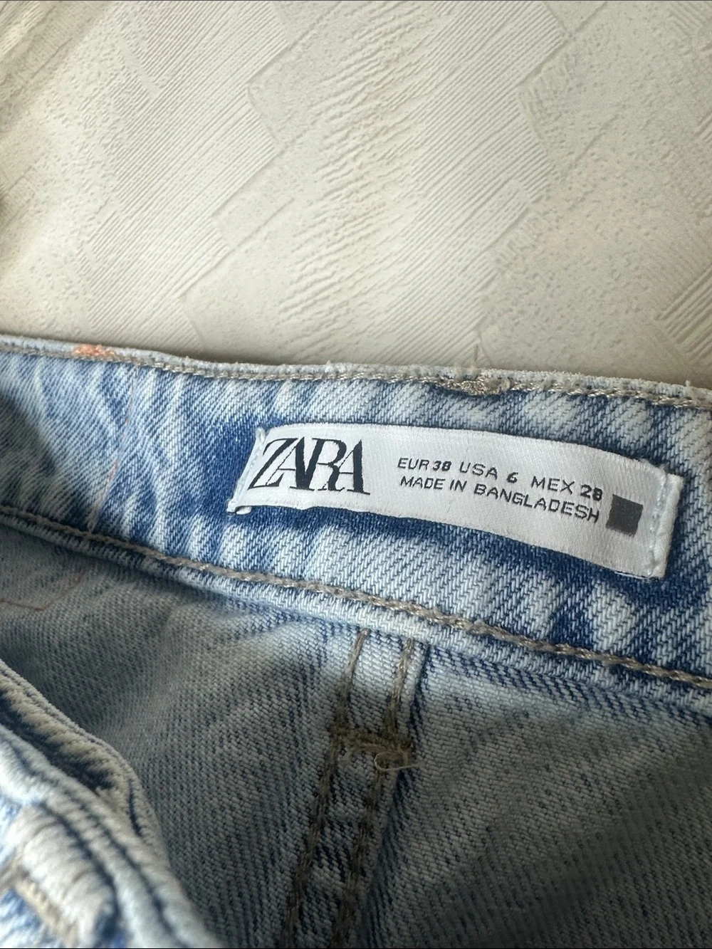 ❤️ ZARA Light Wash Denim High-Rise Women's Shorts SIZE 6